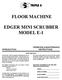 FLOOR MACHINE EDGER MINI SCRUBBER MODEL E-1