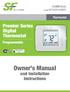 COMMERCIAL. model SFTHCP742WFC. Premier Series Digital Thermostat. Programmable. Owner s Manual. and Installation Instructions