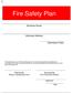 Fire Safety Plan. (Business Name) (Business Address)