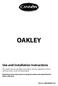 OAKLEY. Use and Installation Instructions