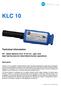 UV - flame detector KLC 10 for oil -, gas- and dual fuel burners for intermittent burner operations