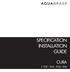 SPECIFICATION INSTALLATION GUIDE