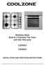 Stainless Steel Built-in 4 Function Fan Oven and Gas Hob pack CZ55552 CZ55524