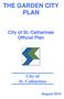 THE GARDEN CITY PLAN. City of St. Catharines Official Plan. City of St. Catharines