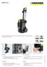 HD 6/13 C. Compact, high performance pressure washer with unique stand-up or lay-flat operating positon and large carry handle. 3 Accessory storage