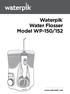 Waterpik Water Flosser Model WP-150/152
