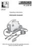 K 2.50 M. Operating Instructions PRESSURE WASHER /03_