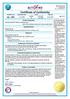Certificate of Conformity Certificate num. Registration date Version Valid until Number Issue date