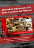 Choosing Equipment For Your Commercial Kitchen