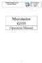 Microtector G333. Operation Manual. Worldwide Supplier of Gas Detection Solutions -1-
