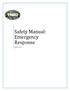 Safety Manual: Emergency Response
