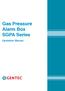 Gas Pressure Alarm Box SGPA Series. Operation Manual
