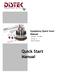 Symphony Quick Start Manual Document: Revision: A Distek Inc. Quick Start Manual