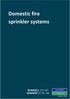 Domestic fire sprinkler systems