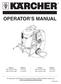 OPERATOR S MANUAL. MODEL # ORDER # HDS 3.5/30 Eb Cage HDS 3.5/30 Ec Cage