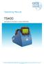 TS400. Operating Manual. Test Station for Microtector II Series (G450/G460)