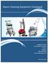 Steam Cleaning Equipment Catalogue. Equipment Sales Parts and Accessories Service Support